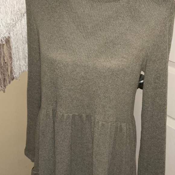 Green Ribbed Bailey Blue Dress - Size Large - Picture 2 of 5